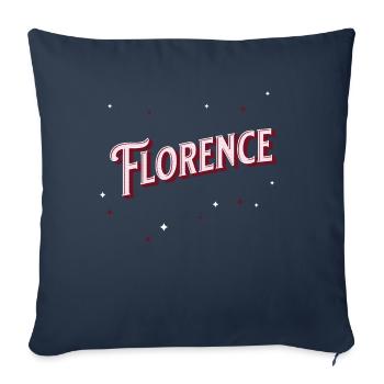 Florence name personalized - Sofa pillowcase 17,3'' x 17,3'' (45 x 45 cm) - navy - Front