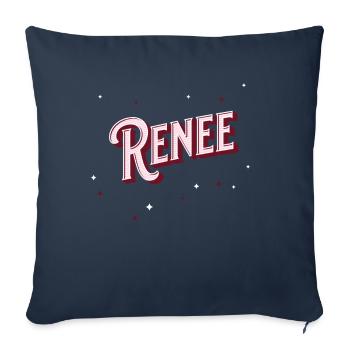Renee names personalized - Sofa pillowcase 17,3'' x 17,3'' (45 x 45 cm) - navy - Front