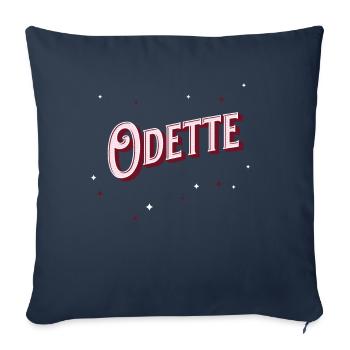 Odette name personalized - Sofa pillowcase 17,3'' x 17,3'' (45 x 45 cm) - navy - Front
