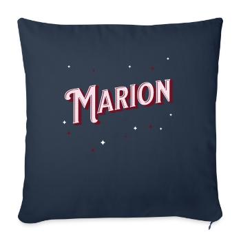Marion Namen personalisiert - Sofakissenbezug 45 x 45 cm - Navy - Vorne