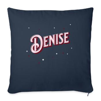 Denise name personalized - Sofa pillowcase 17,3'' x 17,3'' (45 x 45 cm) - navy - Front