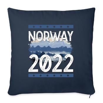 Norway 2022 - Sofa pillowcase 17,3'' x 17,3'' (45 x 45 cm) - navy - Front