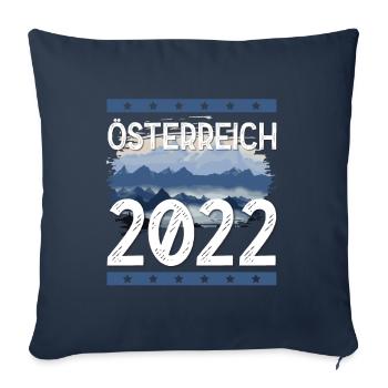 Austria 2022 - Sofa pillowcase 17,3'' x 17,3'' (45 x 45 cm) - navy - Front