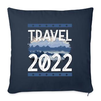 Travel 2022 - Sofa pillowcase 17,3'' x 17,3'' (45 x 45 cm) - navy - Front