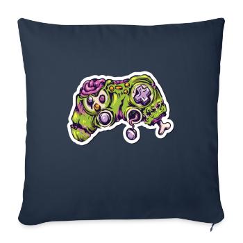 Zombie Joystick Controller Gamer - Housse de coussin décorative 45 x 45 cm - bleu marine - Devant