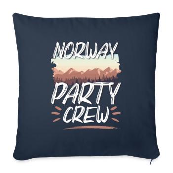 Équipage de la fête de Norvège - Housse de coussin décorative 45 x 45 cm - bleu marine - Devant