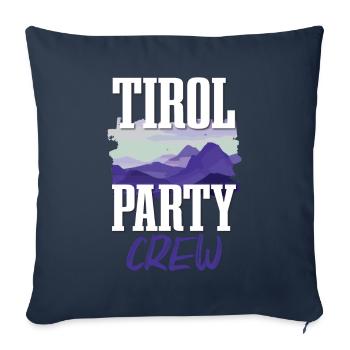 Tirol Party Crew - Housse de coussin décorative 45 x 45 cm - bleu marine - Devant