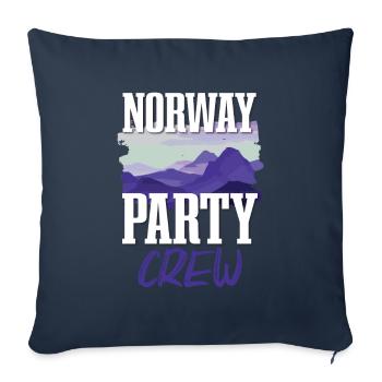 Équipage de la fête de Norvège - Housse de coussin décorative 45 x 45 cm - bleu marine - Devant