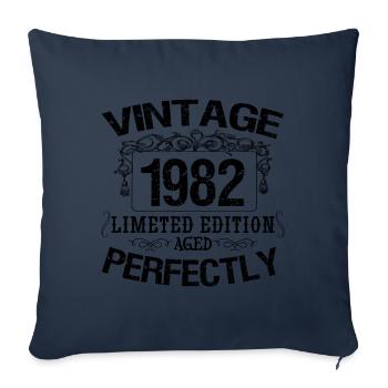 1982 Vintage | Limited edition 1982 aged perfectly - Sofa pillowcase 17,3'' x 17,3'' (45 x 45 cm) - navy - Front