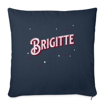 Brigitte Namen personalisiert - Sofakissenbezug 45 x 45 cm - Navy - Vorne