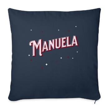 Manuela Namen personalisiert - Sofakissenbezug 45 x 45 cm - Navy - Vorne