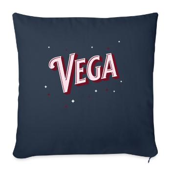 Vega nomme des noms personnalisés - Housse de coussin décorative 45 x 45 cm - bleu marine - Devant