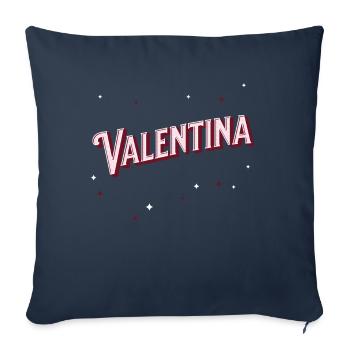 Valentina Namen personalisiert - Sofakissenbezug 45 x 45 cm - Navy - Vorne
