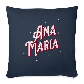 Ana Maria name personalized - Sofa pillowcase 17,3'' x 17,3'' (45 x 45 cm) - navy - Front