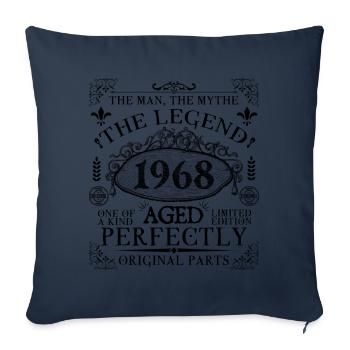 1968 | The Legend since 1968 birthday - Sofa pillowcase 17,3'' x 17,3'' (45 x 45 cm) - navy - Front