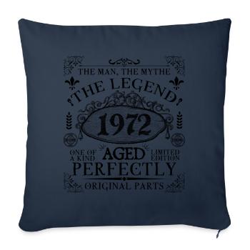 1972| Die Legende seit 1972 Geburtstag - Sofakissenbezug 45 x 45 cm - Navy - Vorne