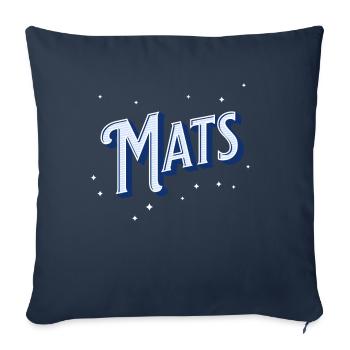 Mat's name personalized - Sofa pillowcase 17,3'' x 17,3'' (45 x 45 cm) - navy - Front