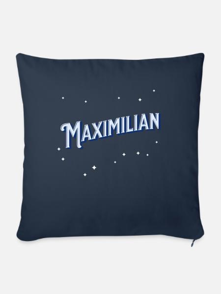 Maximilian Namen personalisiert - Sofakissenbezug 45 x 45 cm - Navy