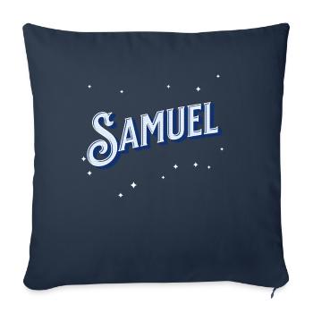 Samuel name personalized - Sofa pillowcase 17,3'' x 17,3'' (45 x 45 cm) - navy - Front