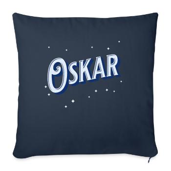 Oskar name personalized - Sofa pillowcase 17,3'' x 17,3'' (45 x 45 cm) - navy - Front