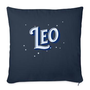 Leo Namen personalisiert - Sofakissenbezug 45 x 45 cm - Navy - Vorne
