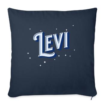 Levi names personalized - Sofa pillowcase 17,3'' x 17,3'' (45 x 45 cm) - navy - Front