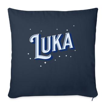 Luka name personalized - Sofa pillowcase 17,3'' x 17,3'' (45 x 45 cm) - navy - Front