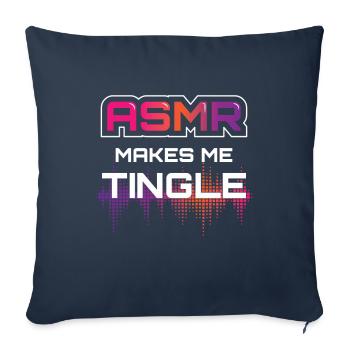 ASMR me fait picoter - Housse de coussin décorative 45 x 45 cm - bleu marine - Devant