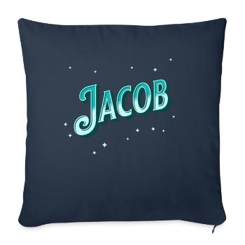 Jacob Namen personalisiert - Sofakissenbezug 45 x 45 cm - Navy - Vorne