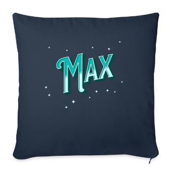 Nombre maximal de noms personnalisés - Housse de coussin décorative 45 x 45 cm - bleu marine - Devant