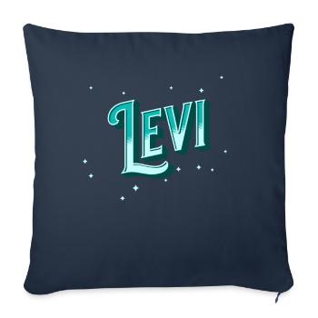 Levi names personalized - Sofa pillowcase 17,3'' x 17,3'' (45 x 45 cm) - navy - Front