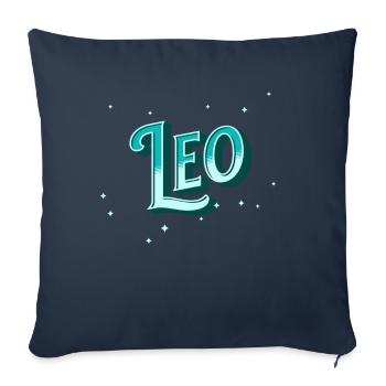 Leo Namen personalisiert - Sofakissenbezug 45 x 45 cm - Navy - Vorne