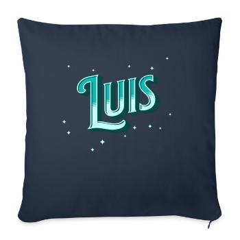Luis name personalized - Sofa pillowcase 17,3'' x 17,3'' (45 x 45 cm) - navy - Front