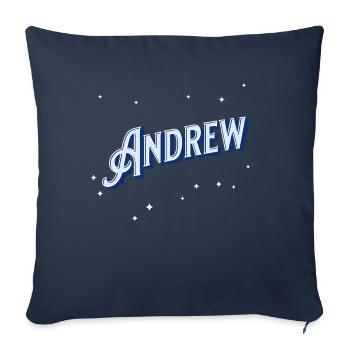Andrew Namen personalisiert - Sofakissenbezug 45 x 45 cm - Navy - Vorne