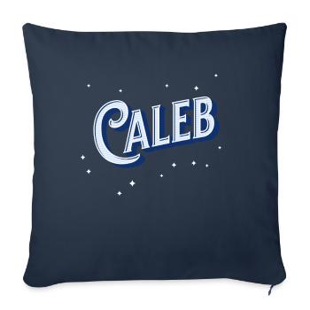Caleb name personalized - Sofa pillowcase 17,3'' x 17,3'' (45 x 45 cm) - navy - Front