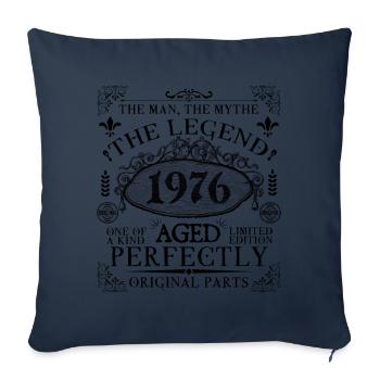 1976| Die Legende seit 1976 Geburtstag - Sofakissenbezug 45 x 45 cm - Navy - Vorne
