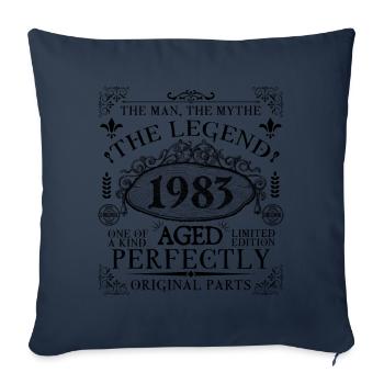 1983| The Legend since 1983 birthday - Sofa pillowcase 17,3'' x 17,3'' (45 x 45 cm) - navy - Front