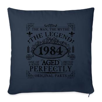 1984 | Die Legende seit 1984 Geburtstag - Sofakissenbezug 45 x 45 cm - Navy - Vorne