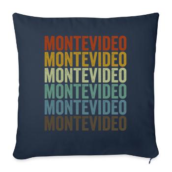Montevideo Uruguay Retro Vintage - Sofa pillowcase 17,3'' x 17,3'' (45 x 45 cm) - navy - Front