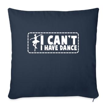 J’ai des chaussures de ballet de danse Danseur de ballet - Housse de coussin décorative 45 x 45 cm - bleu marine - Devant