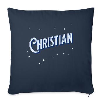 Christian Namen personalisiert - Sofakissenbezug 45 x 45 cm - Navy - Vorne