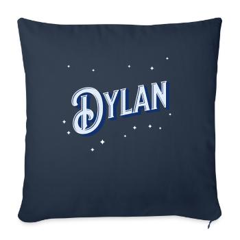 Dylan names personalized - Sofa pillowcase 17,3'' x 17,3'' (45 x 45 cm) - navy - Front