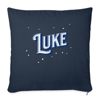 Luke name personalized - Sofa pillowcase 17,3'' x 17,3'' (45 x 45 cm) - navy - Front