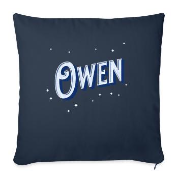Owen Namen personalisiert - Sofakissenbezug 45 x 45 cm - Navy - Vorne