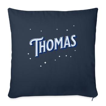 Thomas names personalized - Sofa pillowcase 17,3'' x 17,3'' (45 x 45 cm) - navy - Front