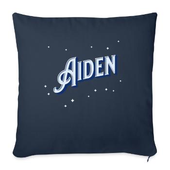 Aiden names personalized - Sofa pillowcase 17,3'' x 17,3'' (45 x 45 cm) - navy - Front