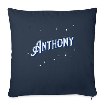 Anthony name personalized - Sofa pillowcase 17,3'' x 17,3'' (45 x 45 cm) - navy - Front