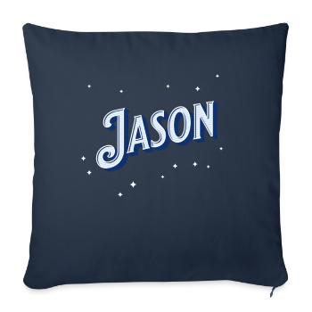 Jason Namen personalisiert - Sofakissenbezug 45 x 45 cm - Navy - Vorne