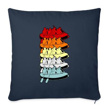 Rafting activities on the water - Sofa pillowcase 17,3'' x 17,3'' (45 x 45 cm) - navy - Front