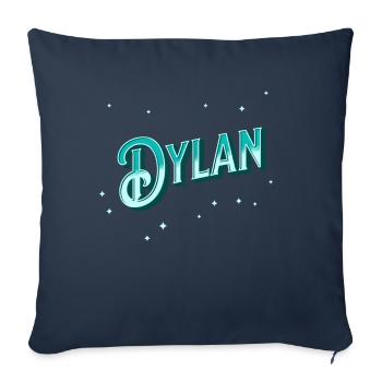Dylan names personalized - Sofa pillowcase 17,3'' x 17,3'' (45 x 45 cm) - navy - Front